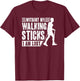 Nordic Walking Walking Sticks Nature Walker T-Shirt - T-Shirt | Maroon
