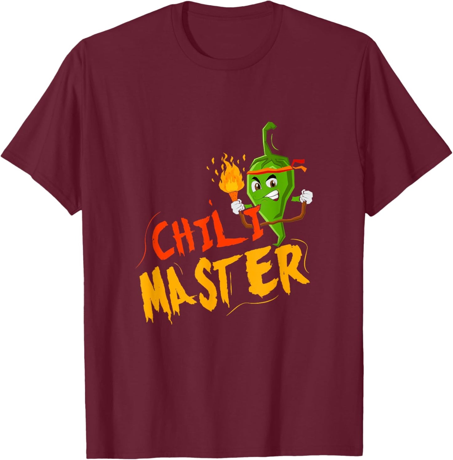 Chili Master Spicy Flavoring Pepper Foodie Food Lover T-Shirt - T-Shirt | Maroon