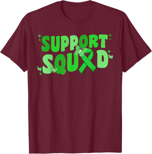 Support Squad Non-Hodgkins Lymphoma Awareness Lime Green T-Shirt - T-Shirt | Maroon