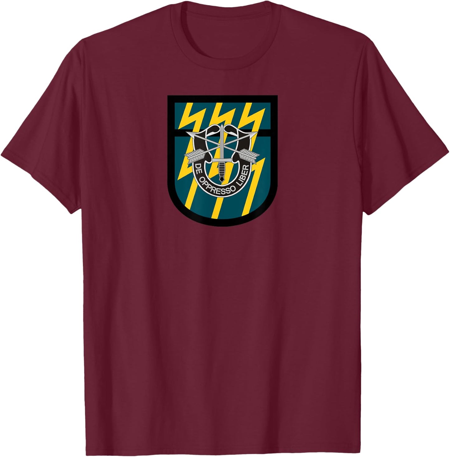 Special Forces Shirt - 12th Group (SFG )- Center T-Shirt - T-Shirt | Maroon