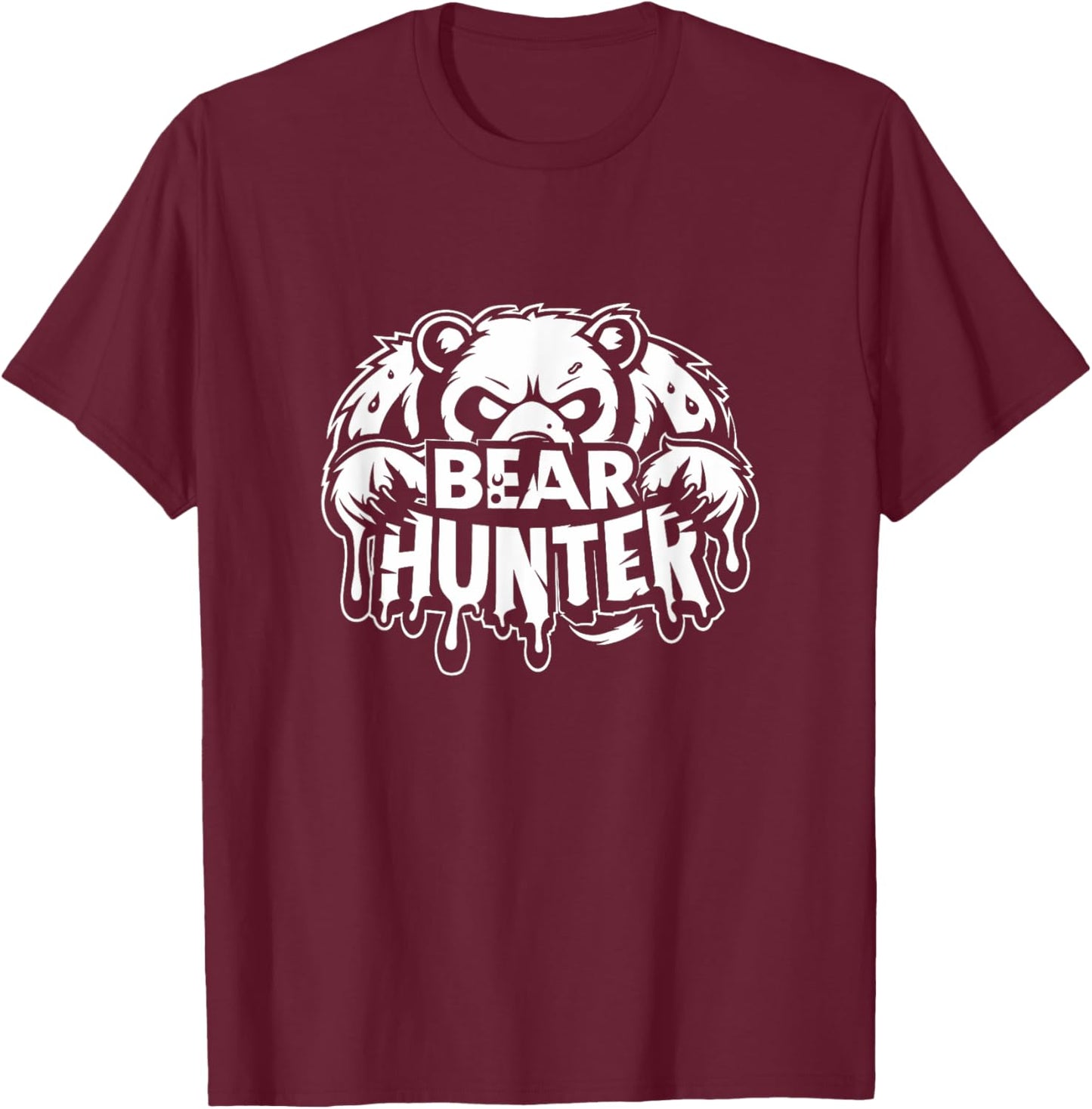 Prowling Bear Hunter, Bold Gay Bear T-Shirt - T-Shirt | Maroon