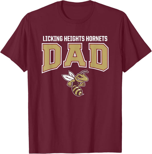 Licking Heights Hornets Logo Dad HS T-Shirt - T-Shirt | Maroon