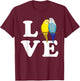 Budgie Love Parakeet Budgerigar Girl T-Shirt - T-Shirt | Maroon