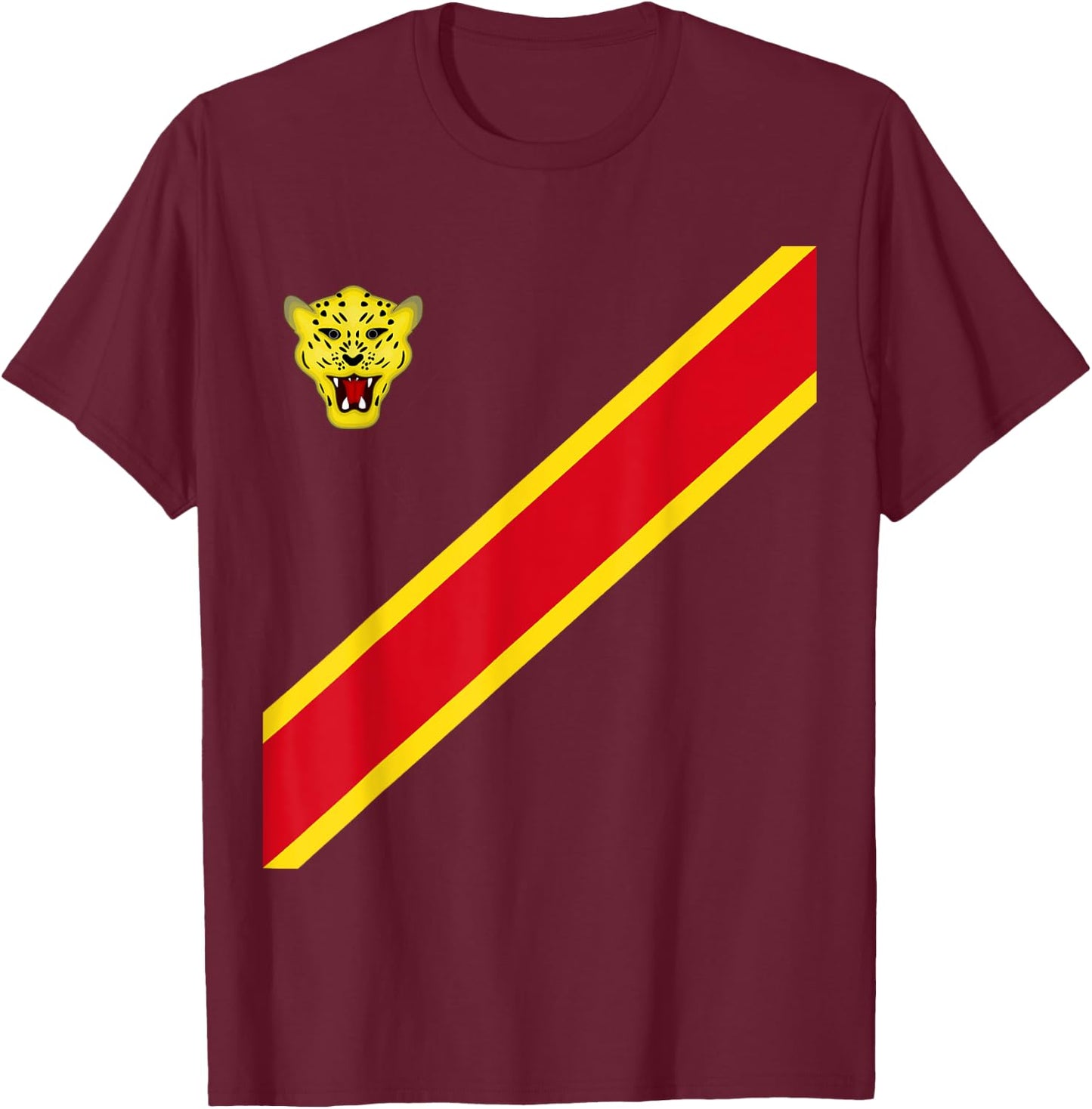 Congo Football Souvenir Flag Of DRC Leopards Proud Congolese T-Shirt - T-Shirt | Maroon