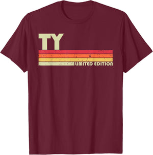TY Gift Name Personalized Funny Retro Vintage Birthday T-Shirt - T-Shirt | Maroon