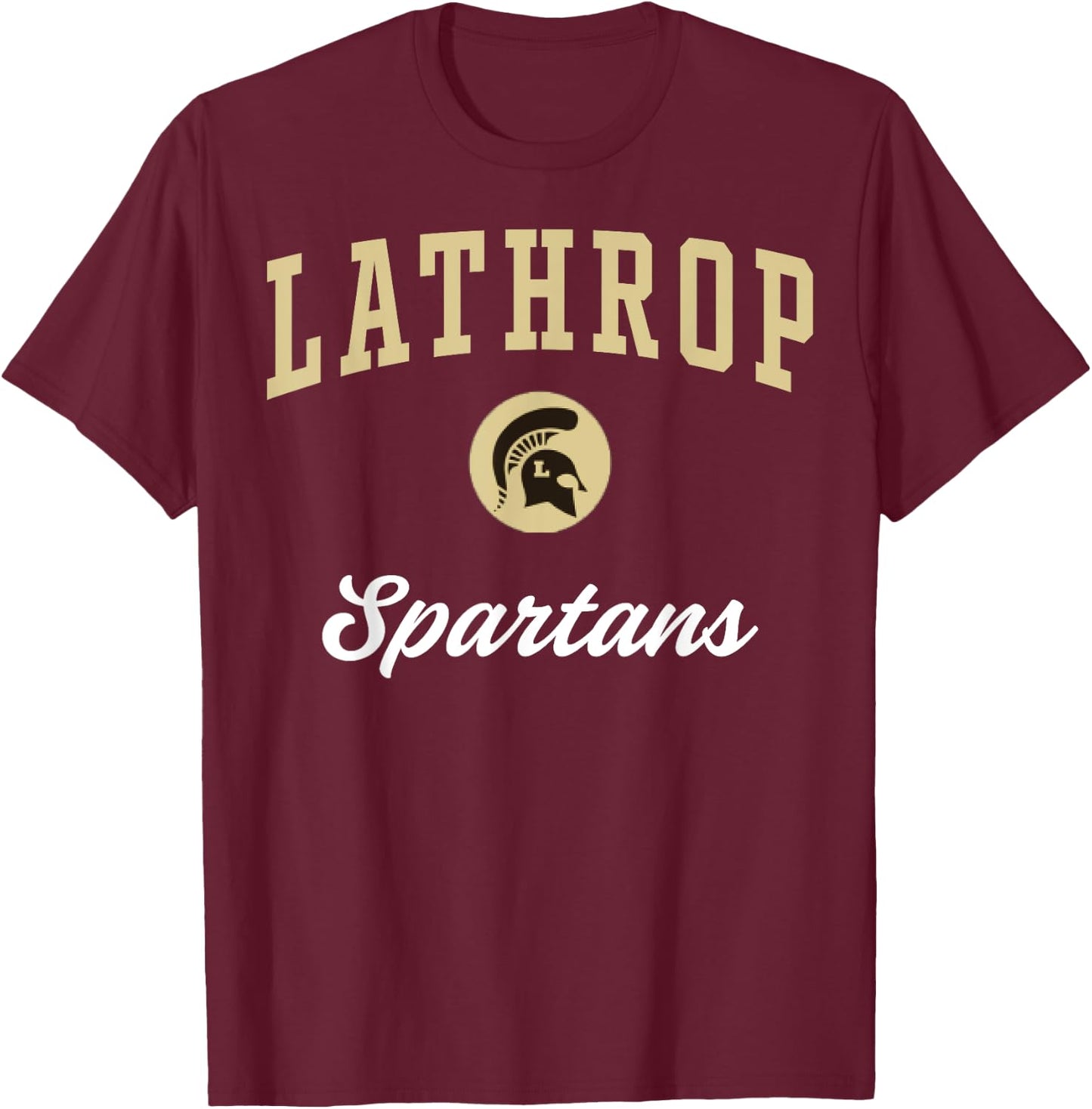 Lathrop High School Spartans C3 T-Shirt - T-Shirt | Maroon