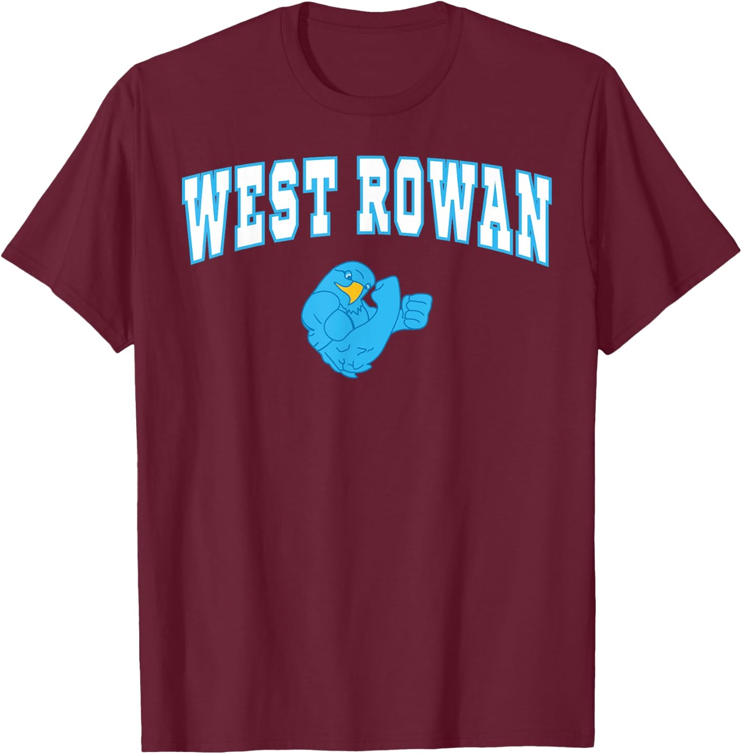 West Rowan High School Warriors C2 T-Shirt - T-Shirt | Maroon