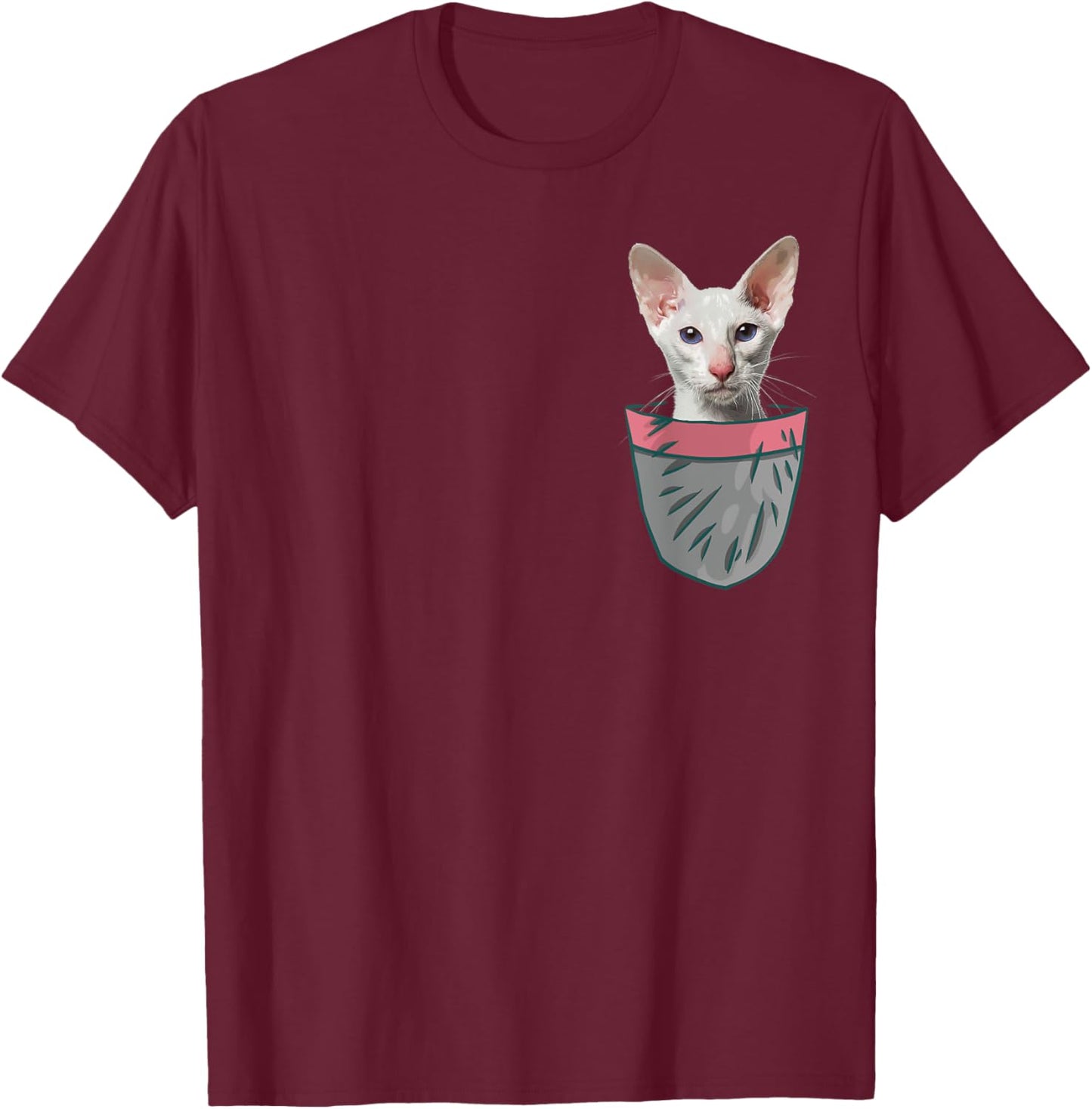 Oriental Shorthair My Your Pocket Kitty T-Shirt - T-Shirt | Maroon