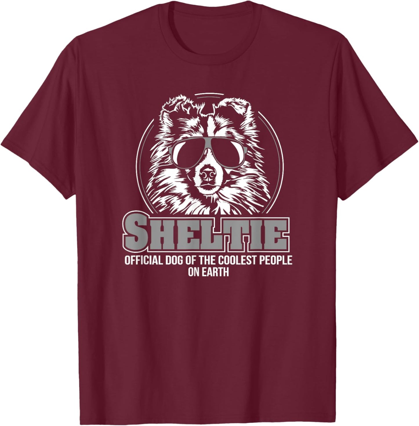 Lustiges, cooles Sheltie-Hunde-Geschenk Hund Rasse T-Shirt - T-Shirt | Maroon