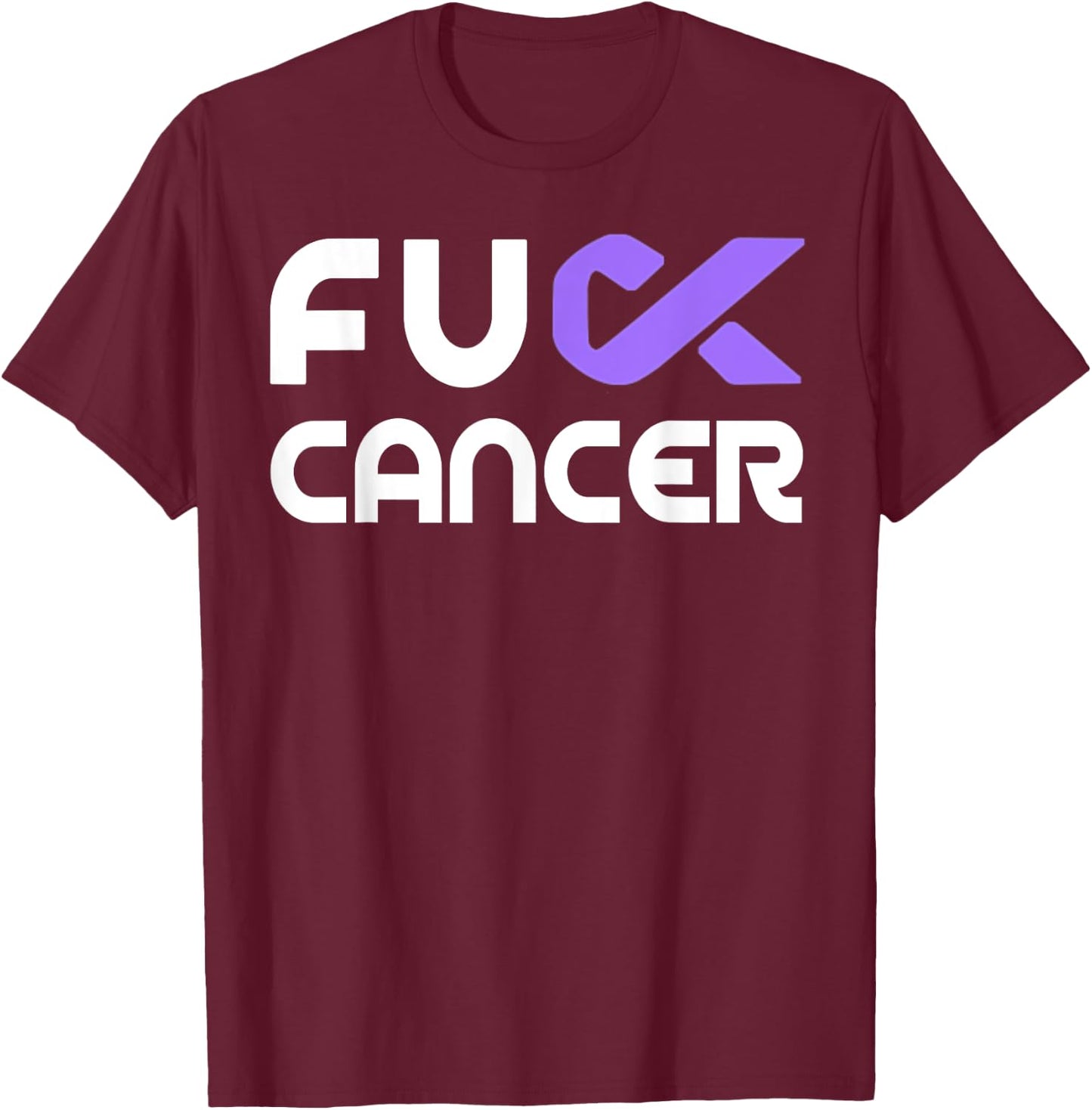 Fuck Cancer - Fuck Pancreatic Cancer Awareness T-Shirt - T-Shirt | Maroon