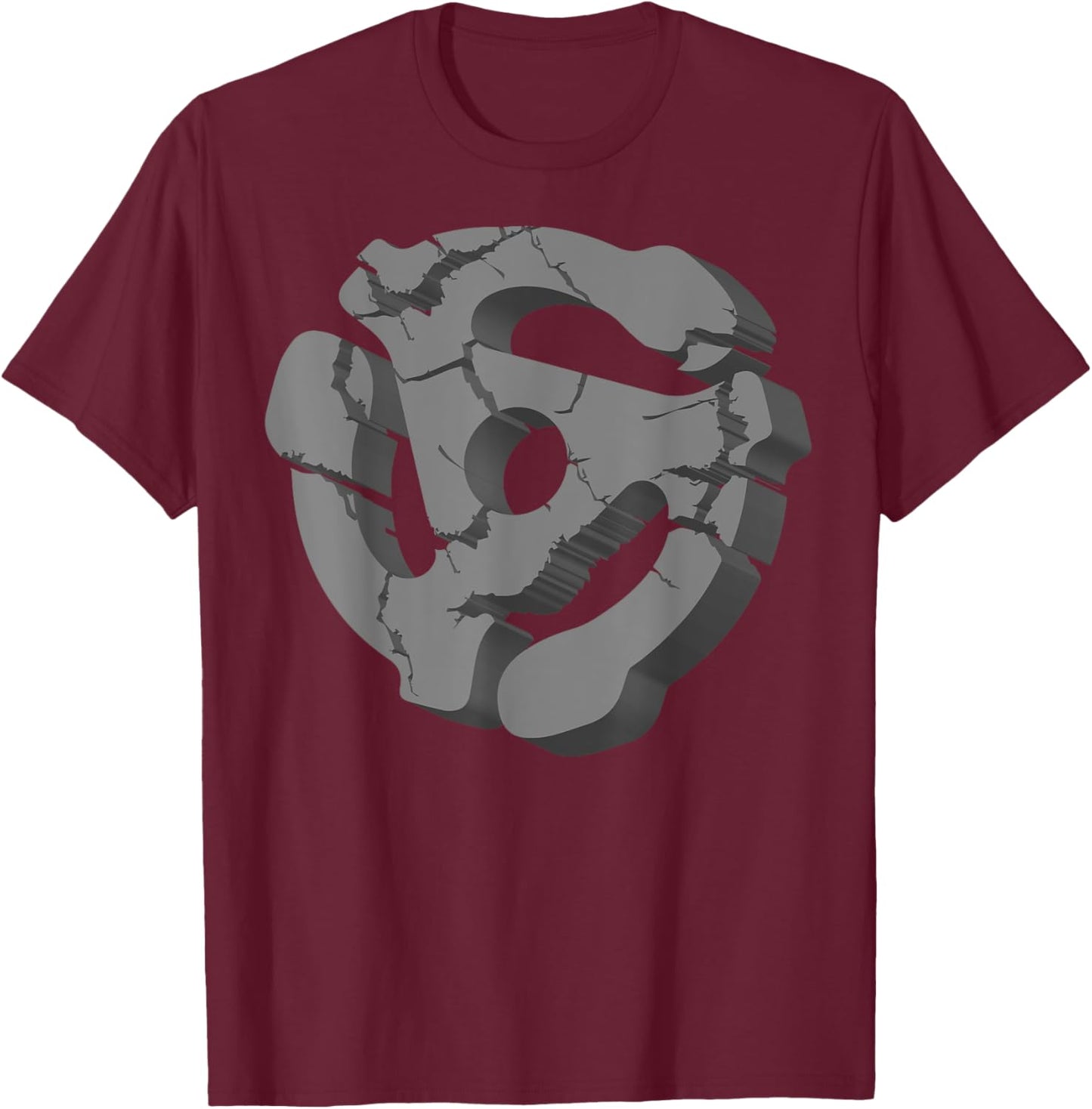 Cool Turntable 45 RPM Adapter For DJ Music Record Nerd T-Shirt - T-Shirt | Maroon