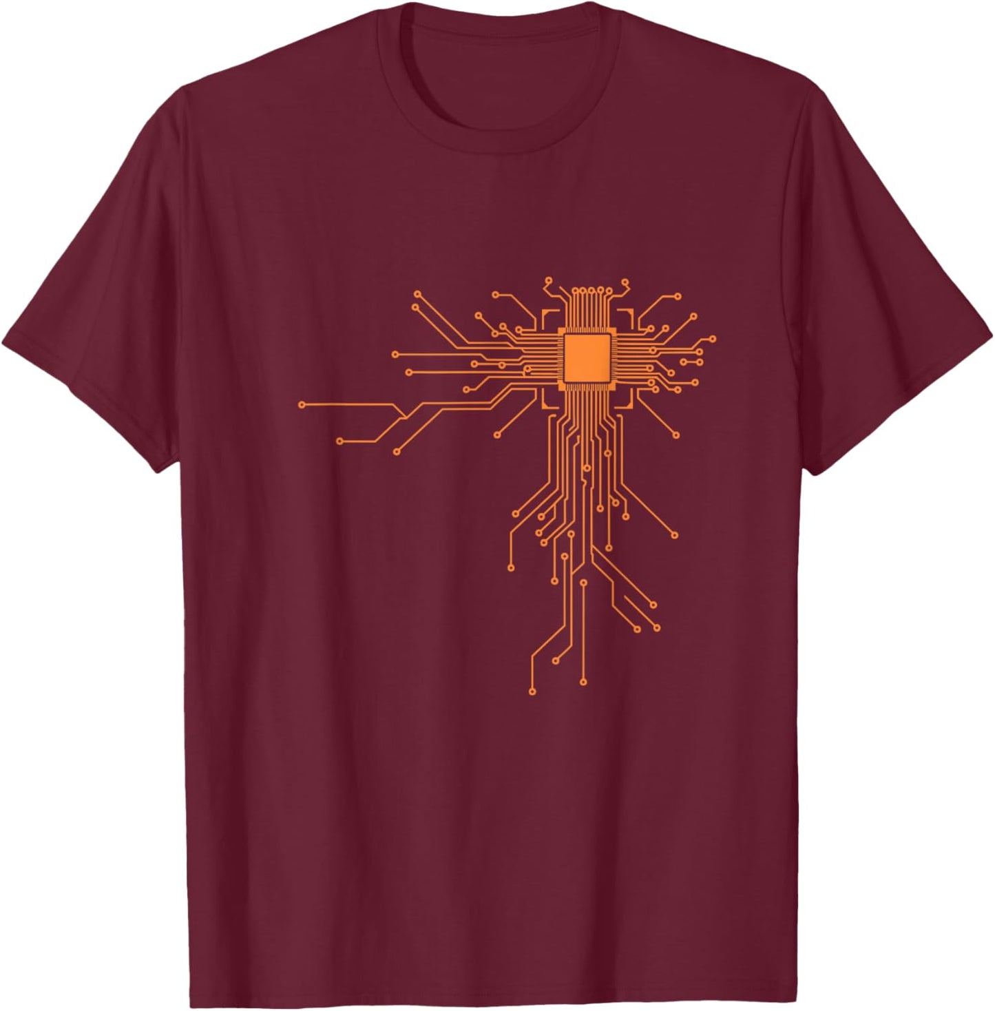 Cool Computer Geek Youth with CPU Gaming Programmer Apparel T-Shirt - T-Shirt | Maroon
