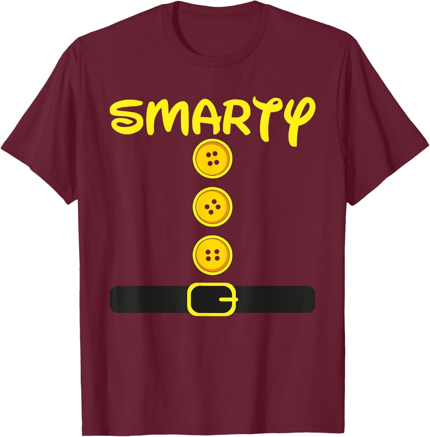 Smarty Dwarf Costume Color Family Matching Dwarf Halloween T-Shirt - T-Shirt | Maroon
