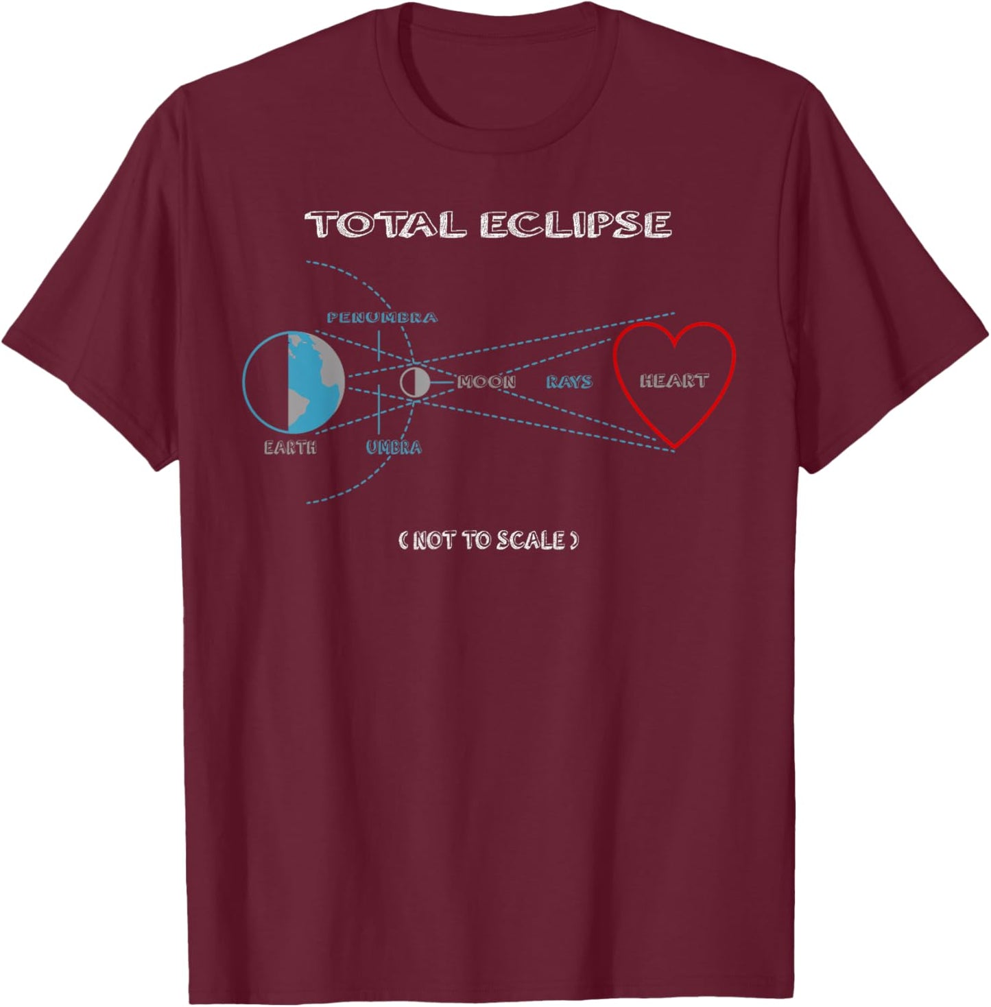 Total Eclipse Of The Heart Love Awesome Gift T-Shirt - T-Shirt | Maroon