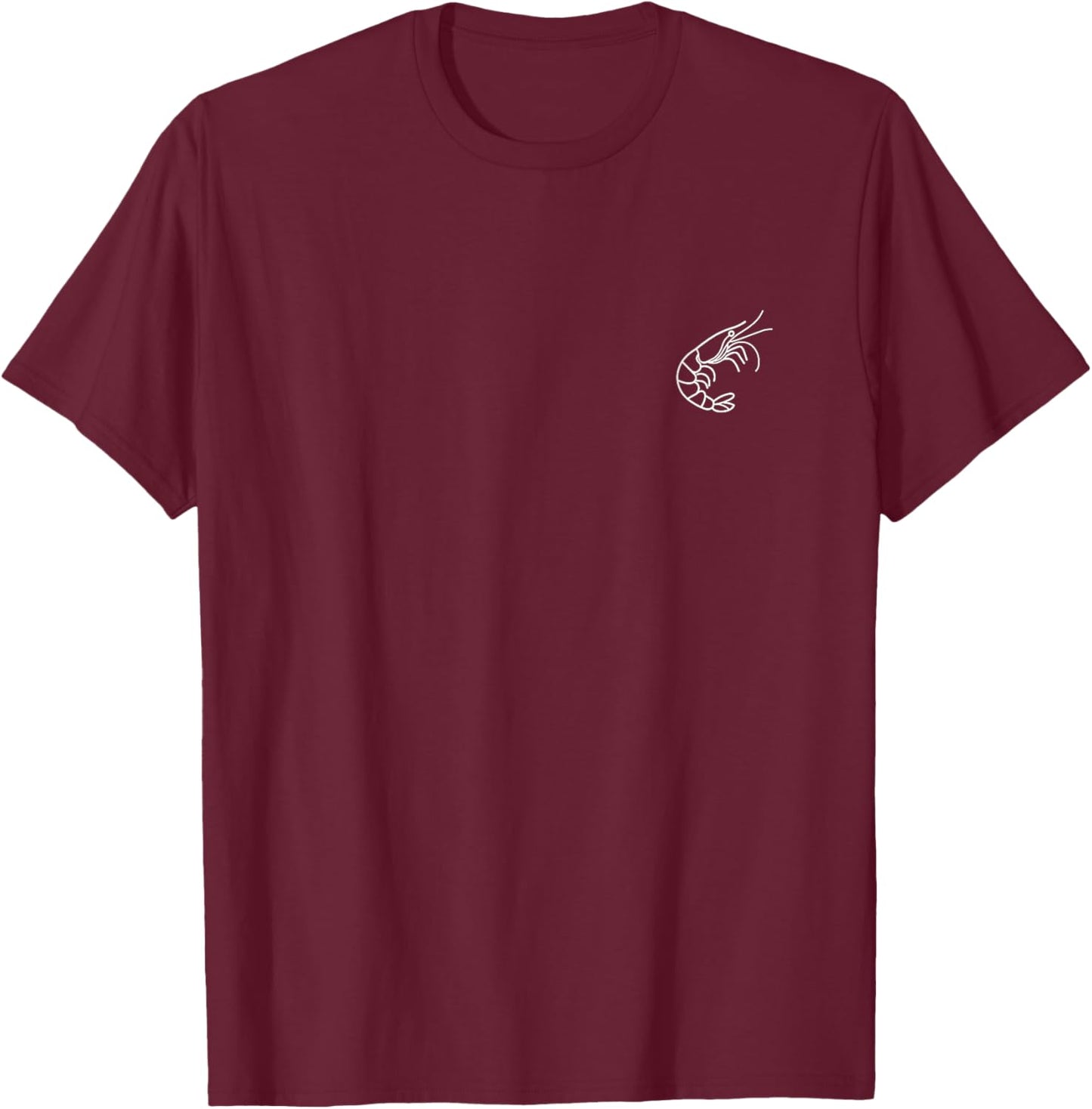 Kleine Krebstiergarnele minimalistische, einfache Garnele T-Shirt - T-Shirt | Maroon