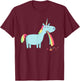 Unicorn vomiting rainbow spew graphic T-Shirt - T-Shirt | Maroon