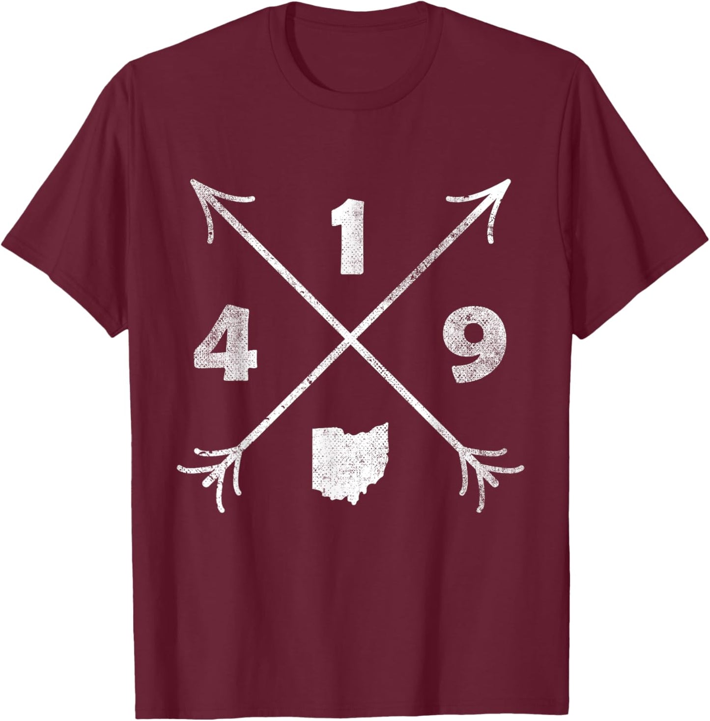 Toledo Ohio OH | area code 419 T-Shirt - T-Shirt | Maroon