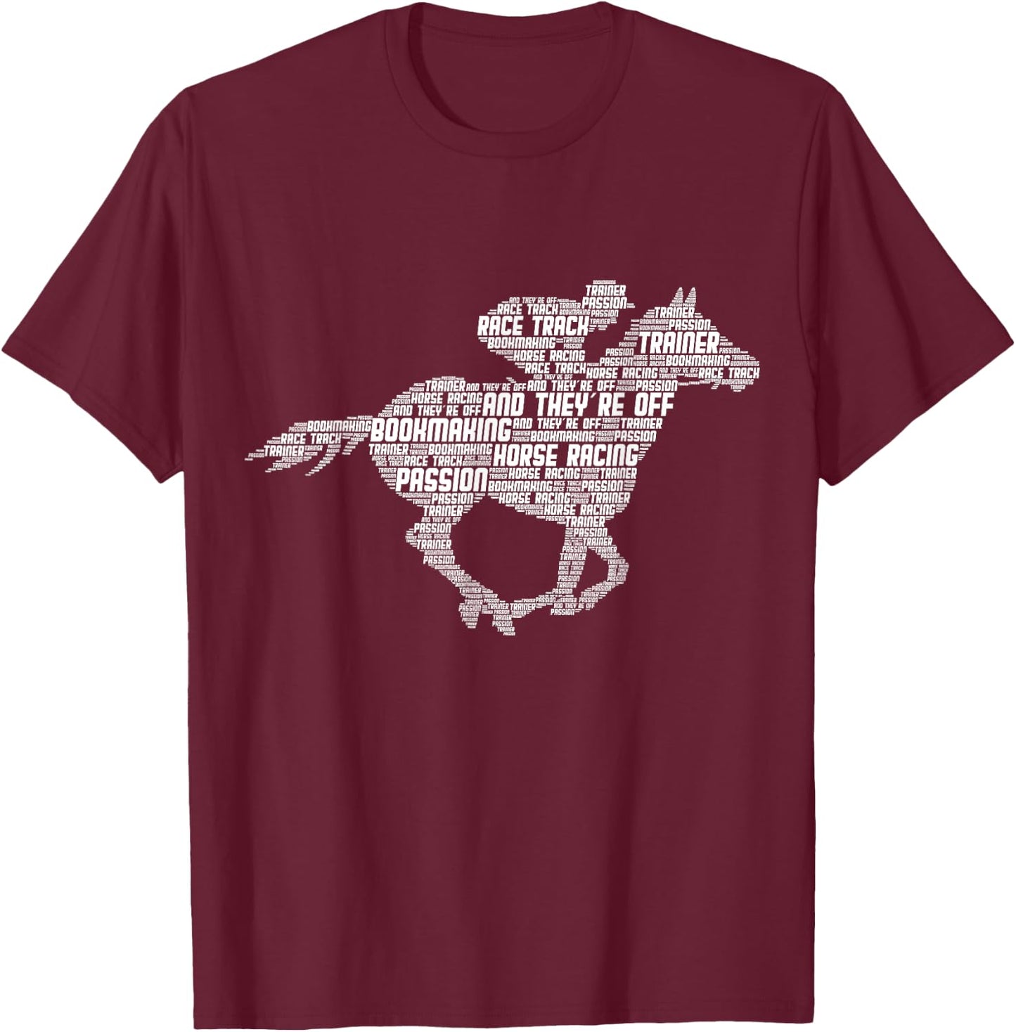 Horse Racing Jockey Derby Men T-Shirt - T-Shirt | Maroon