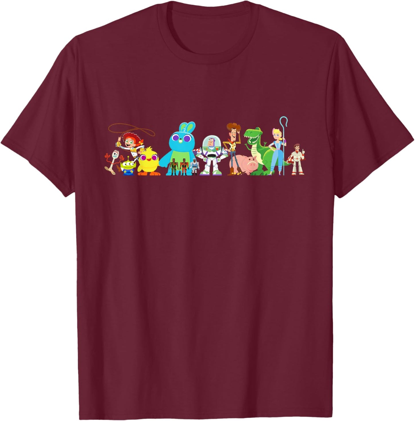 du groupe d'amis Disney Pixar Toy Story 4 T-Shirt - T-Shirt | Maroon