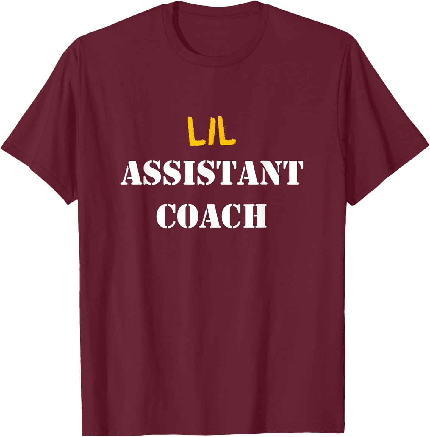 Kids Lil Assistant Coach - Kid Helper Team Sports T-Shirt - T-Shirt | Maroon