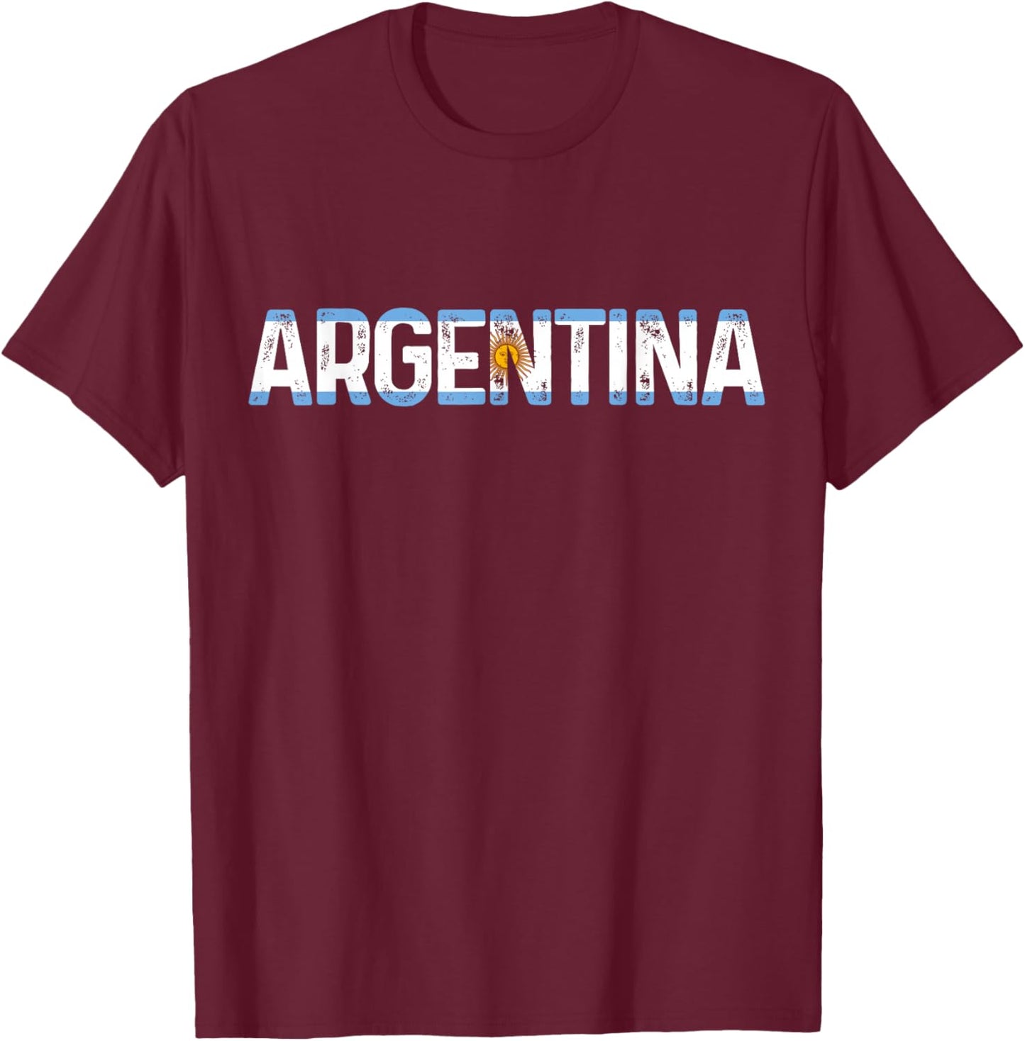 Argentina Argentina Flag T-Shirt - T-Shirt | Maroon