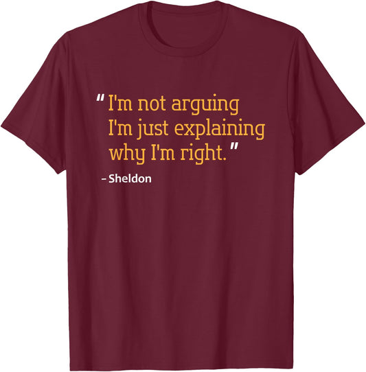Sheldon Gift Quote Funny Birthday Personalized Name Idea T-Shirt - T-Shirt | Maroon