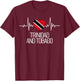 Trinidad and Tobago Flag & Proud Patriots - -Adults - Black - Small - Short Sleeve - - Modern Classic - Patriotic - Casual - All Seasons - 1 Count T-Shirt - T-Shirt | Maroon