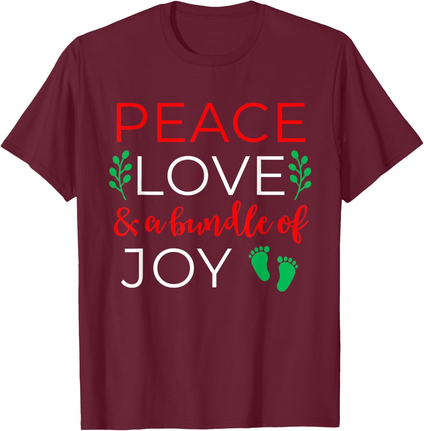Christmas Pregnancy Announcement Shirt Couples Baby Reveal T-Shirt - T-Shirt | Maroon