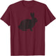 Hare Distressed Print - Vintage Hare T-Shirt - T-Shirt | Maroon