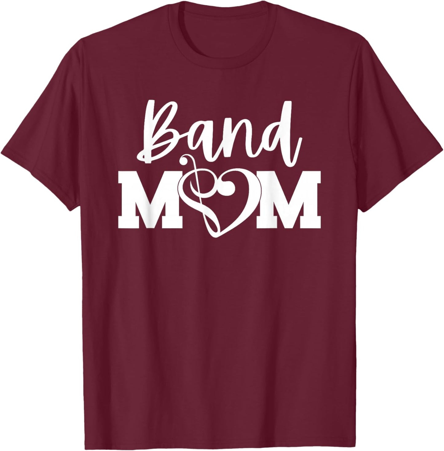 Band Mom Proud Band Mom Musical Marching Band Trumpet T-Shirt - T-Shirt | Maroon