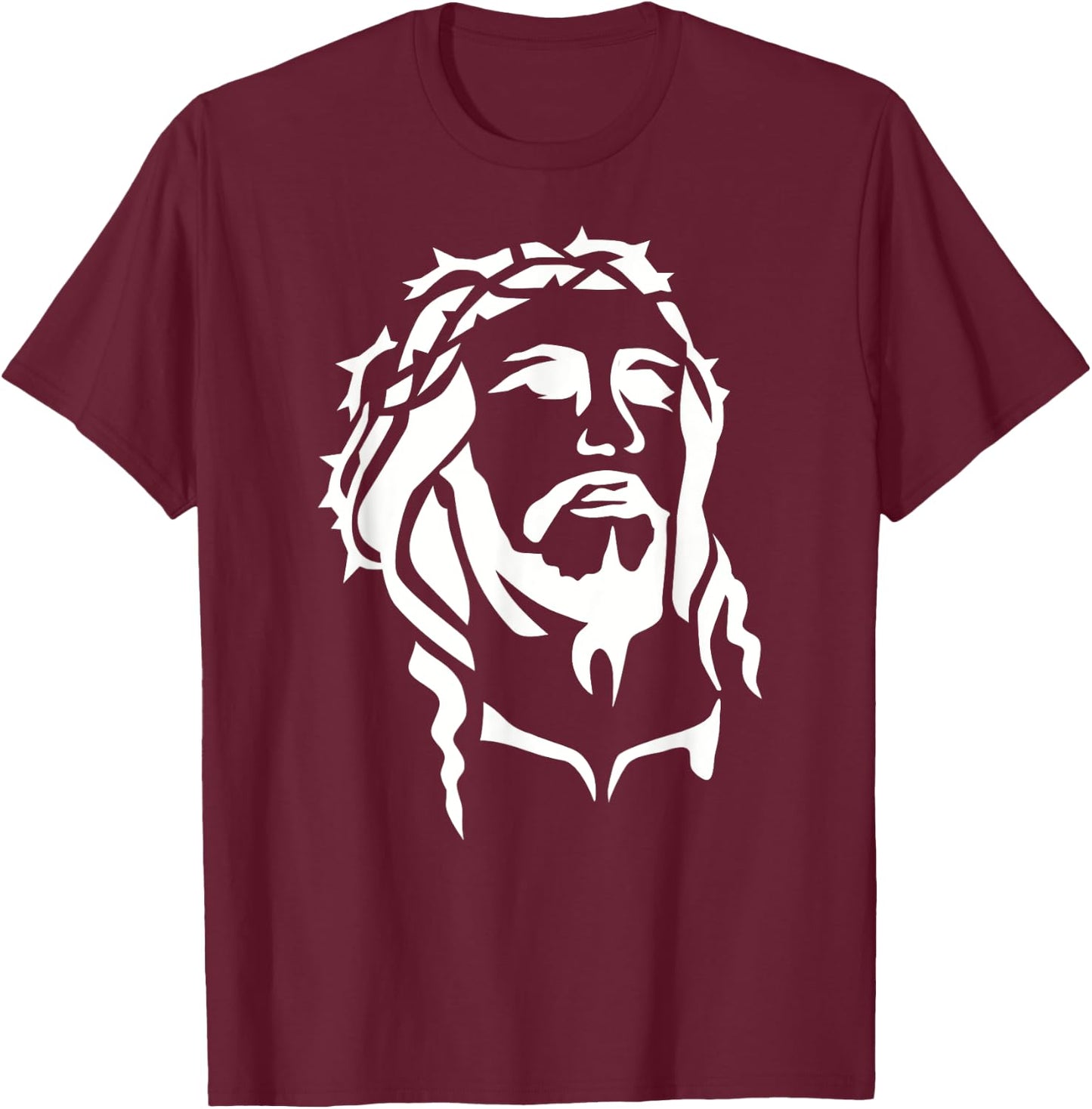 Jesus christ head T-Shirt - T-Shirt | Maroon