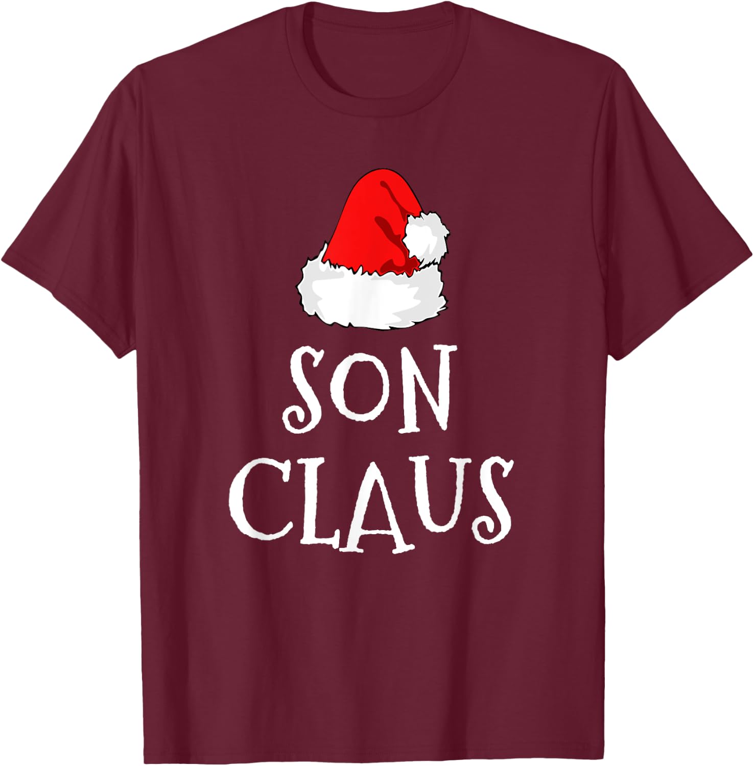 Son Claus Christmas Santa's Pajama Family Matching T-Shirt - T-Shirt | Maroon