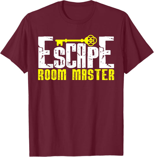 Vintage Escape Room Master Challenge and Adventure Gift T-Shirt - T-Shirt | Maroon