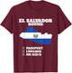 El Salvador Bound Country Travel Salvadoran Flag Vacation T-Shirt - T-Shirt | Maroon