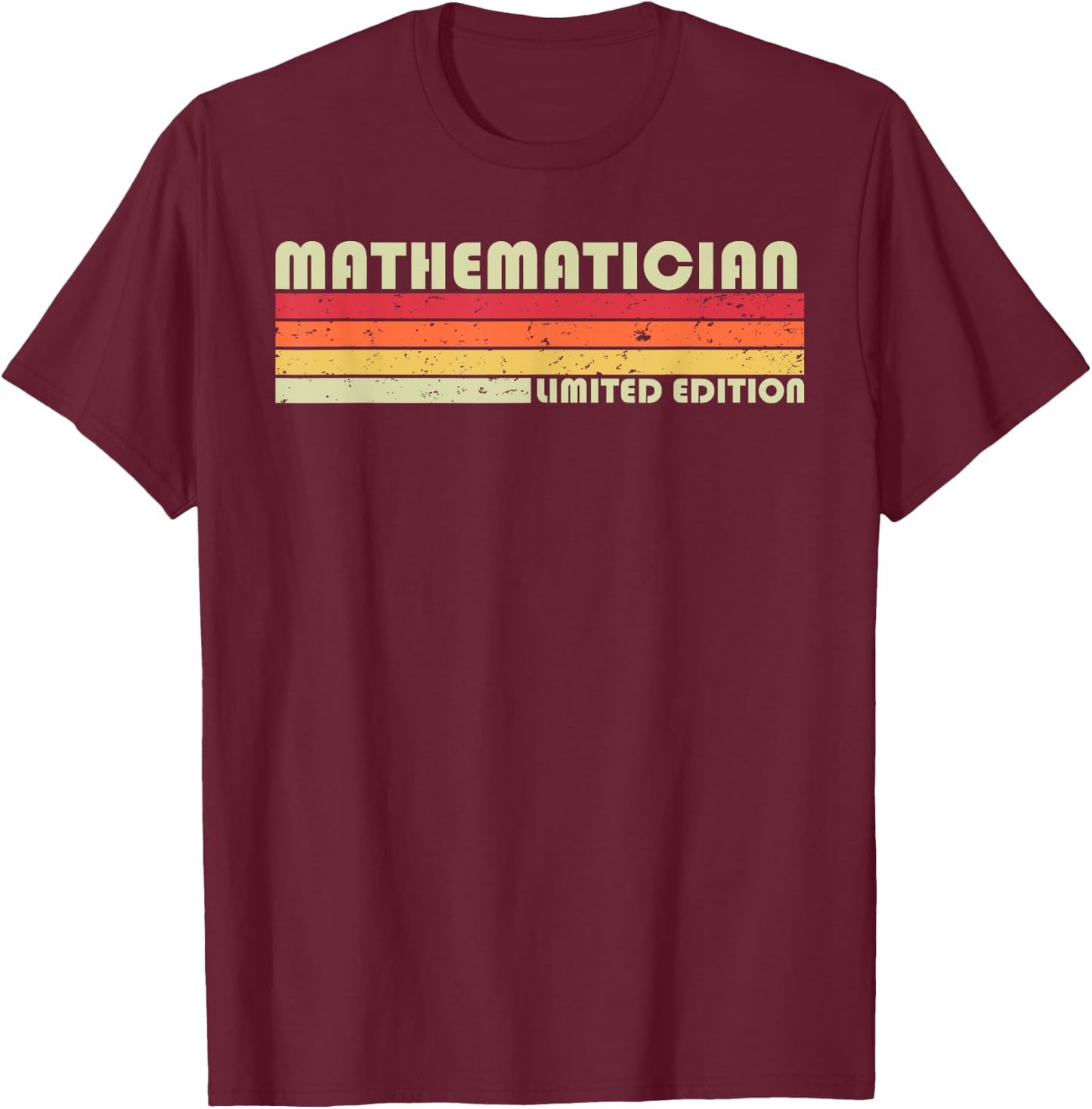 Personal Christmas Retro Vintage Graduation Gifts Mathematician Funny Job Title Profession Birthday Worker T-Shirt - T-Shirt | Maroon