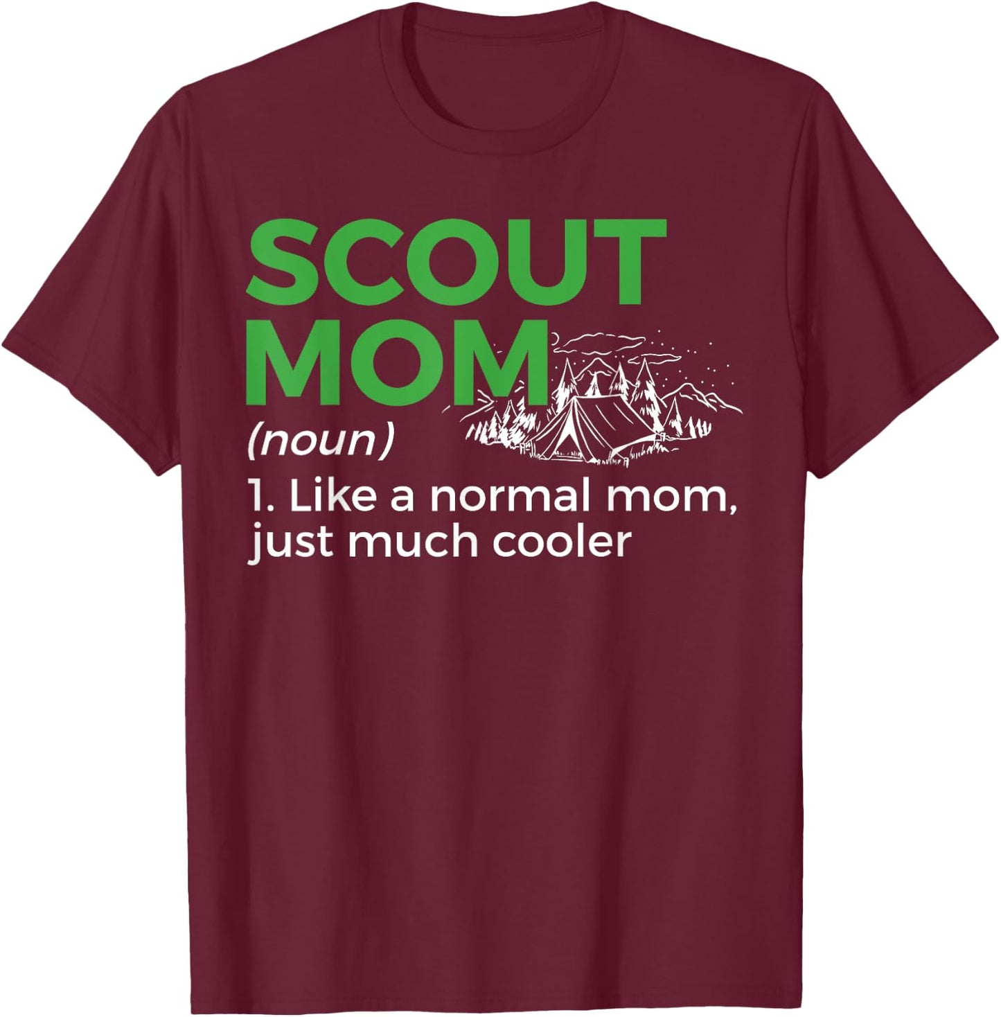 Scouting Funny Scout Mom Definition T-Shirt - T-Shirt | Maroon