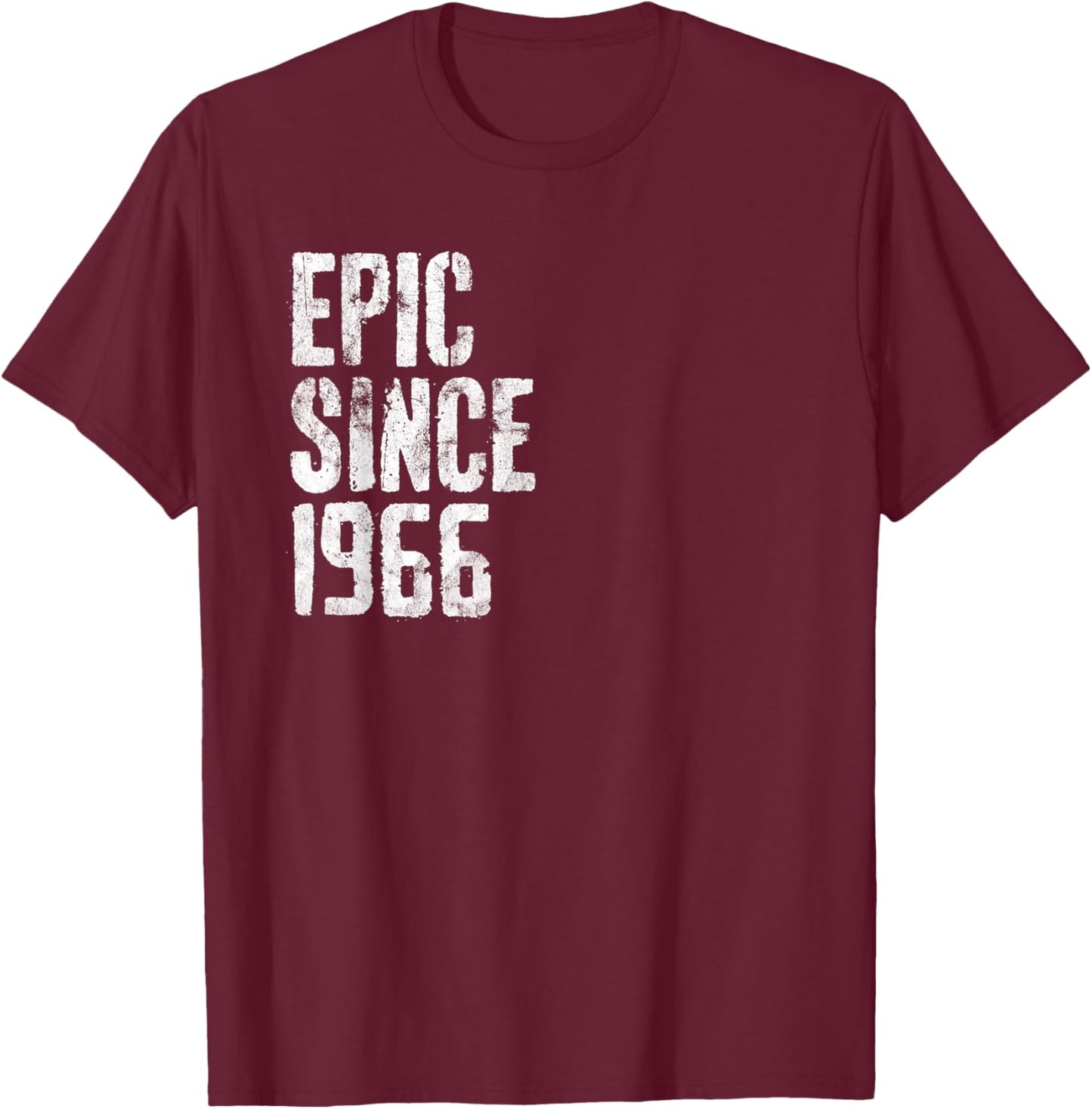 Epic Since 1966 58th Birthday Retro T-Shirt - T-Shirt | Maroon