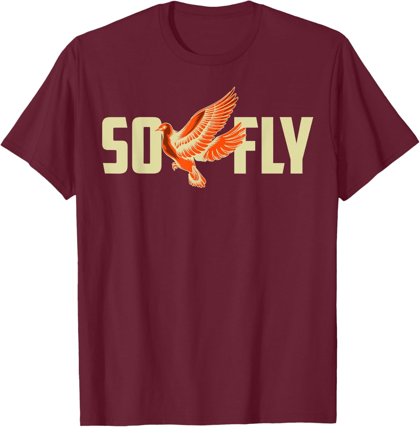 So Fly Shirt | Cute Heart Beats For Pigeon Bird Gift T-Shirt - T-Shirt | Maroon