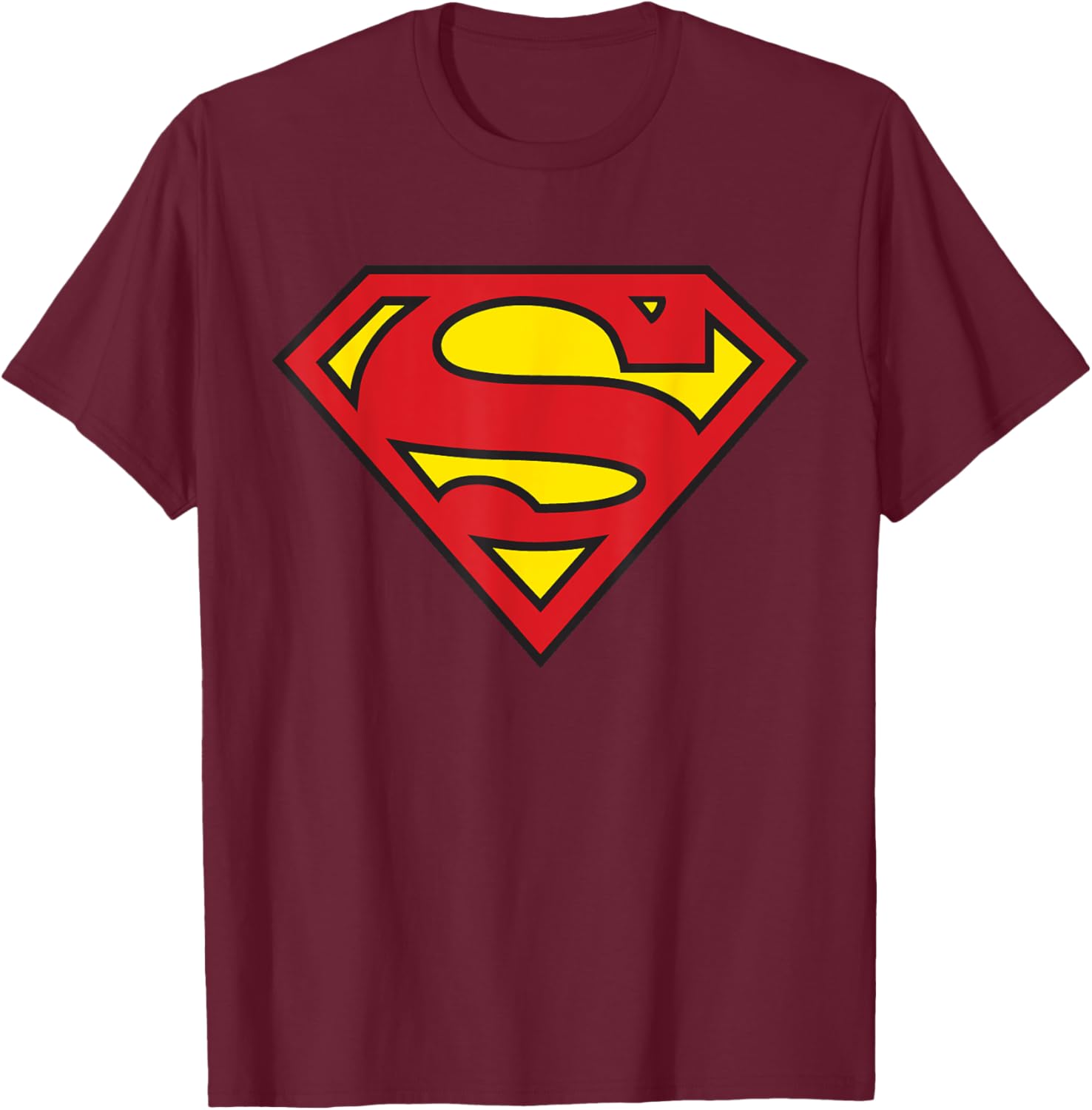 DC Superman Logo Classic T-Shirt - T-Shirt | Maroon
