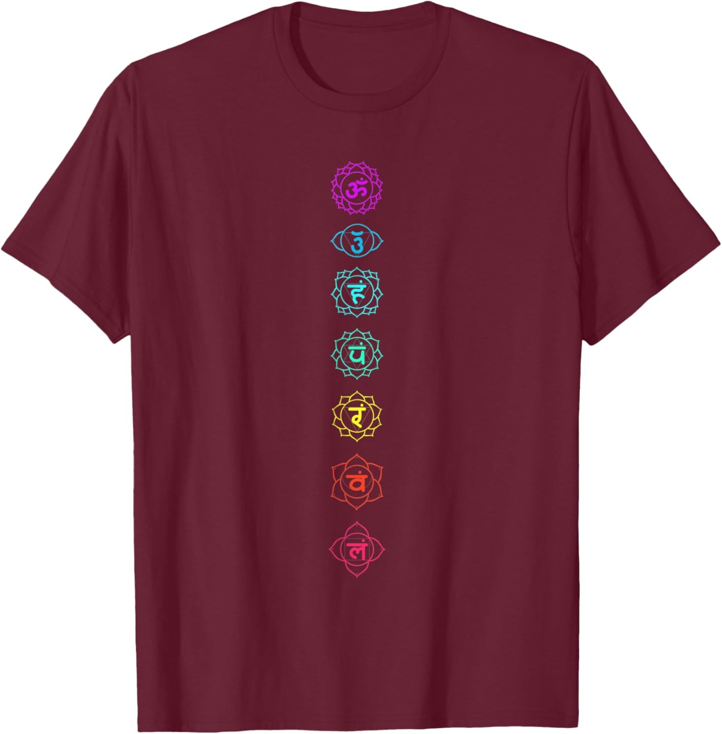 Meditation Om Chakra Symbol T-Shirt - T-Shirt | Maroon