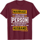Funny Husband Wife Marriage is A Relationship Women T-Shirt - T-Shirt | Maroon