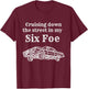 Cruising Down the Street in my 64 Mexican Lowrider Chicano T-Shirt - T-Shirt | Maroon