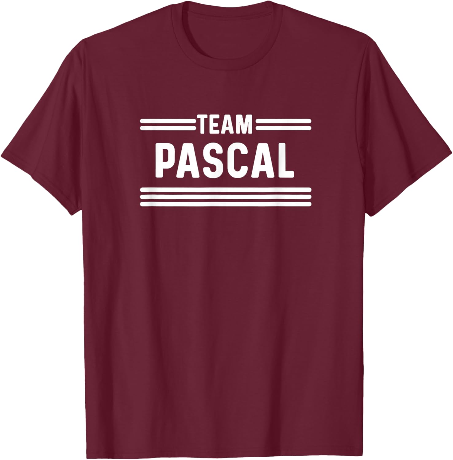 Team Pascal - Family Name T-Shirt - T-Shirt | Maroon