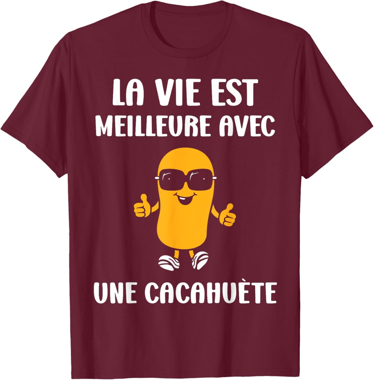Humor Peanuts Life is Better with a Peanut T-Shirt - T-Shirt | Maroon