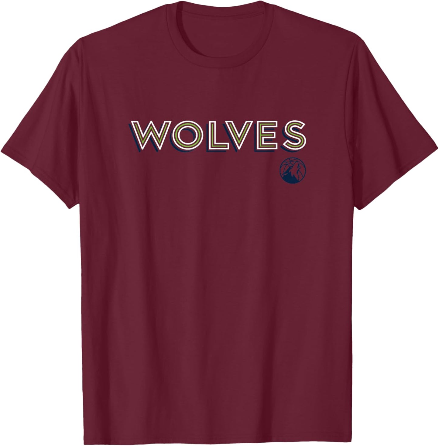 NBA - Minnesota Timberwolves City Workmark Logo Blue T-Shirt - T-Shirt | Maroon