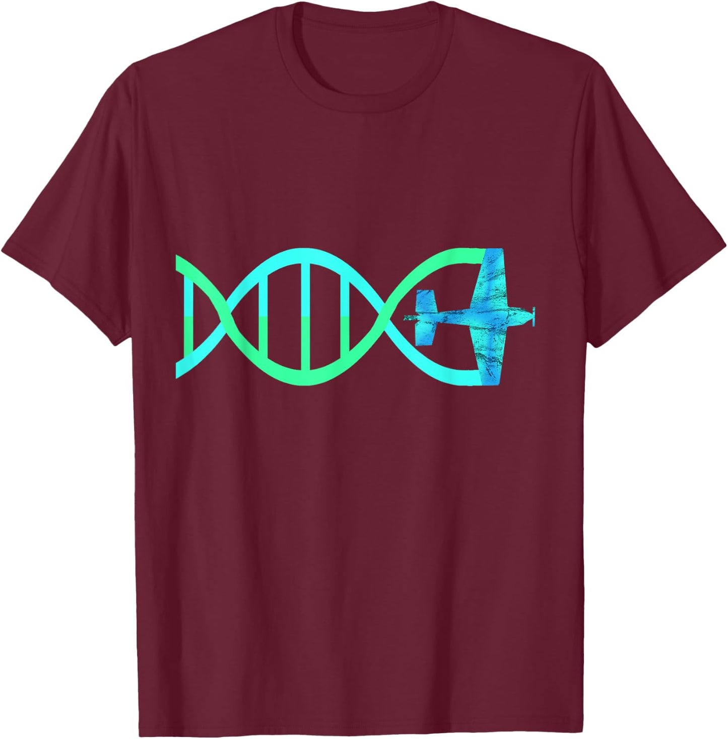 Aerobatic DNA Airplane Biplane Airshow Loops Maneuvers Shirt T-Shirt - T-Shirt | Maroon