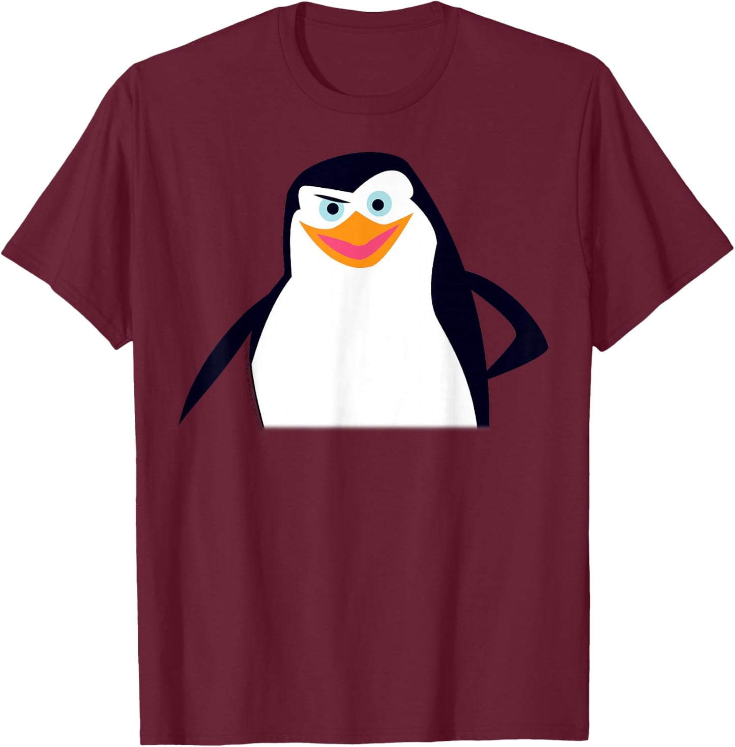 Madagascar Skipper Large Face Portrait T-Shirt - T-Shirt | Maroon