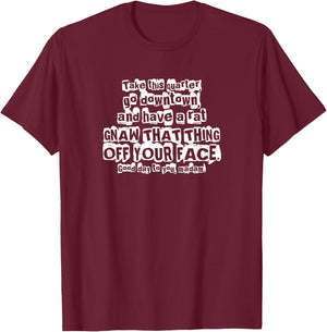 KDK12 Studios, Inc -Adults Black Modern Classic Movie Quote - Here Is A Quarter - Uncle Buck T-Shirt - T-Shirt | Maroon