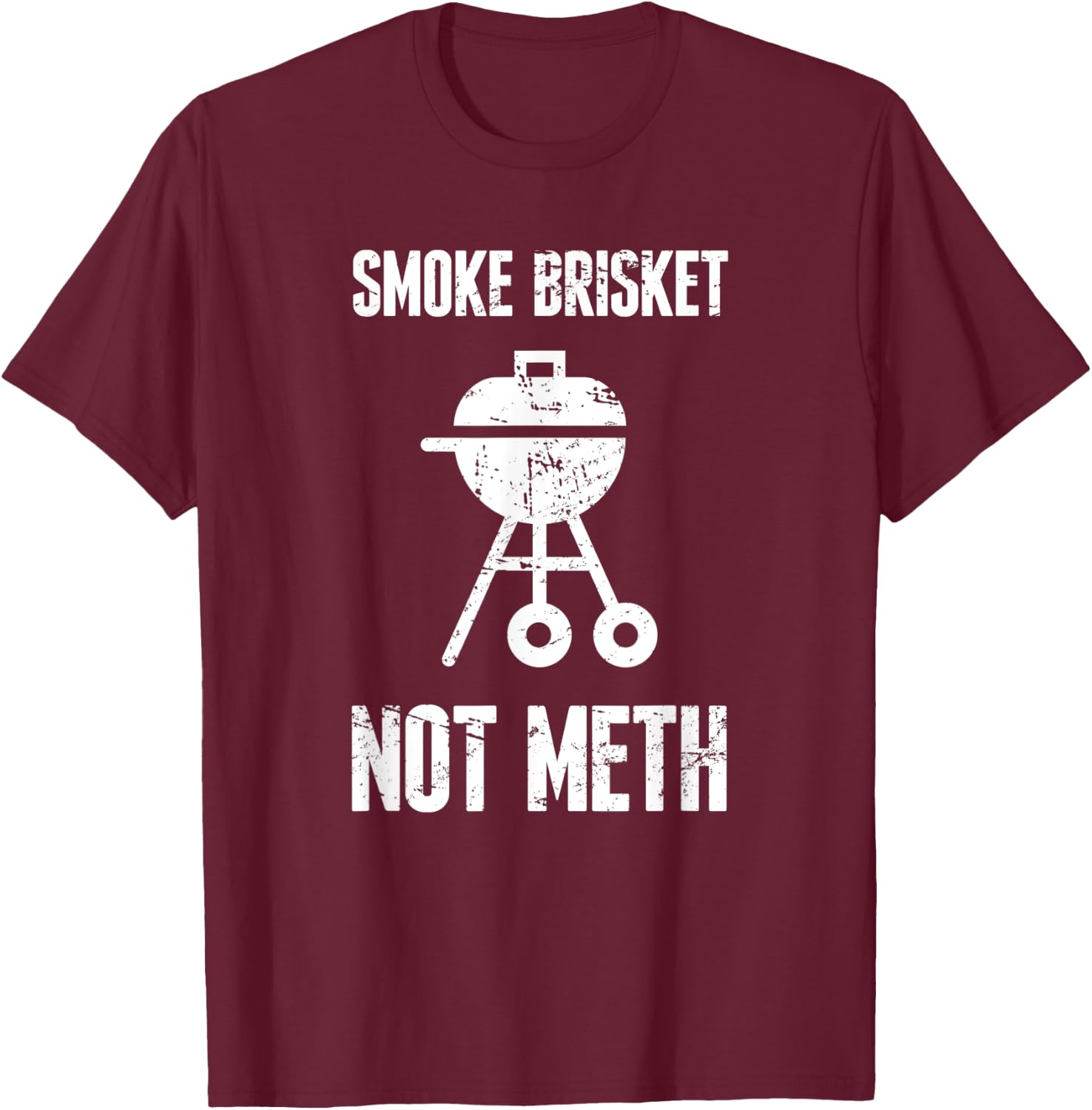 Funny Brisket & Backyard Barbecue Grill Shirt / BBQ Brisket T-Shirt - T-Shirt | Maroon