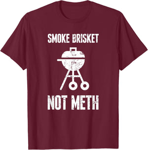 Funny Brisket & Backyard Barbecue Grill Shirt / BBQ Brisket T-Shirt - T-Shirt | Maroon
